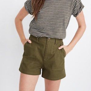 Madewell Olive Camp Shorts